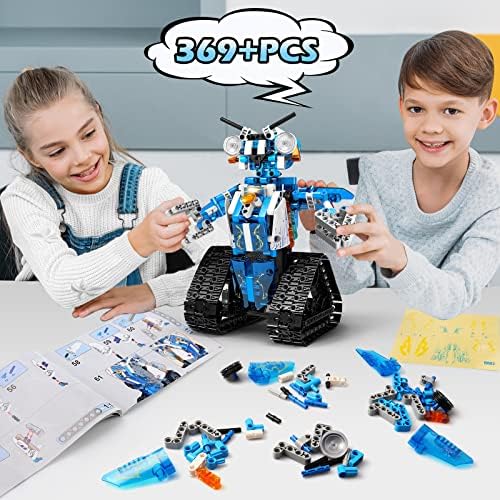 IKUPER Robot STEM Projects for Kids Ages 8-12, Remote & App Controlled Robot Building Kit, Coding and Programming Construction Building Toys, Creative Mindstorms Gifts for Boys Girls369+Pcs