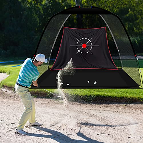 KAIDIDA Golf Practice Net for Driving Chipping 10x7FT Heavy-Duty Portable Garden Training Net with Target Carry Bag Home Golf Accessories - Image 4
