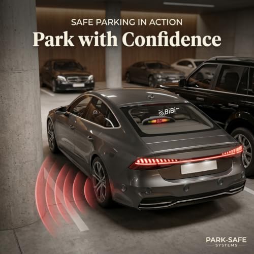 Image of Drumstone 𝟱-𝗬𝗲𝗮𝗿 𝗪𝗮𝗿𝗿𝗮𝗻𝘁𝘆 Universal Car Reverse Parking Sensor System with LED Distance Display, Audible Buzzer Alert & Ultrasonic Object Detection for Safe Parking Assistance