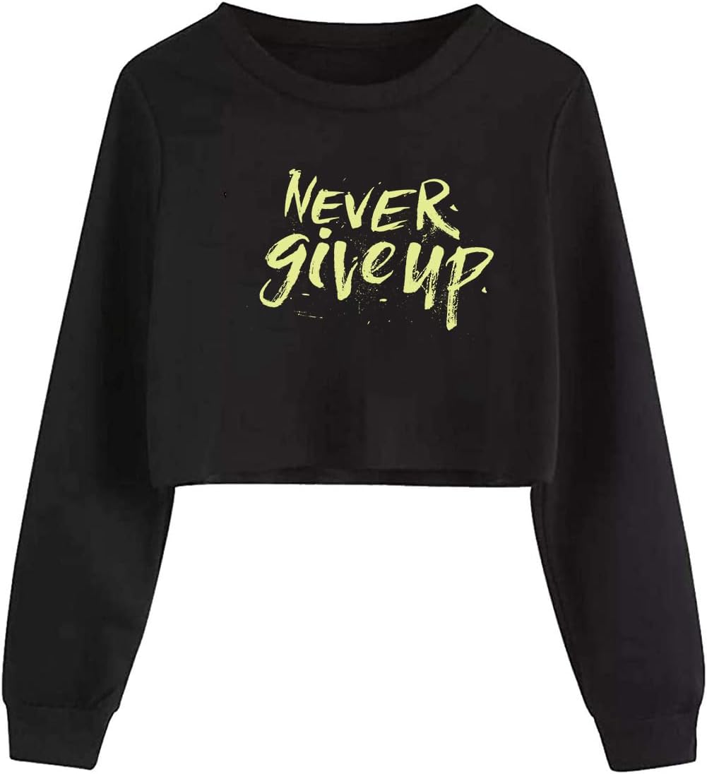 G-Amber Girls Crop Tops Sweatshirts Kids Cute Long Sleeve Printings Fashion Pullover Shirt