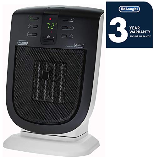 De'longhi Dch5915Er Ceramic Compact Heater, 5 Lbs, White With Black #TOP1