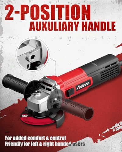 AVID POWER Angle Grinder 4-1/2 inch Electric Grinder Tools 750W 6.5 Amp Metal Grinder, 11500 RPM, with Grinding and Cutting Wheels, Auxiliary Handle, Wrench for Cutting and Grinding thumbnail 8