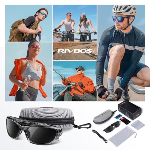 Image of RIVBOS Sunglasses for Men Women Polarized UV Protection Sports Fishing Driving Shades Cycling RB833