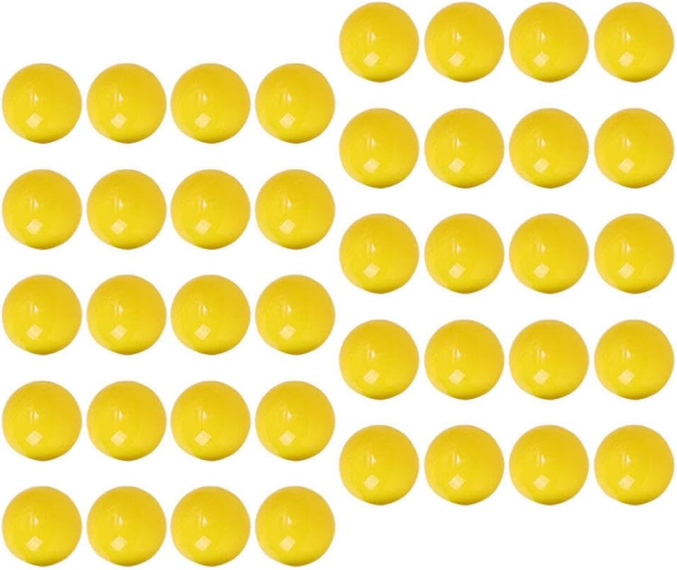 PRETYZOOM 50 Pcs Yellow Openable Lottery Balls 1.96 Inch Plastic Fillable Raffle Balls for Party Games Bingo and Festival Pinata Decorations