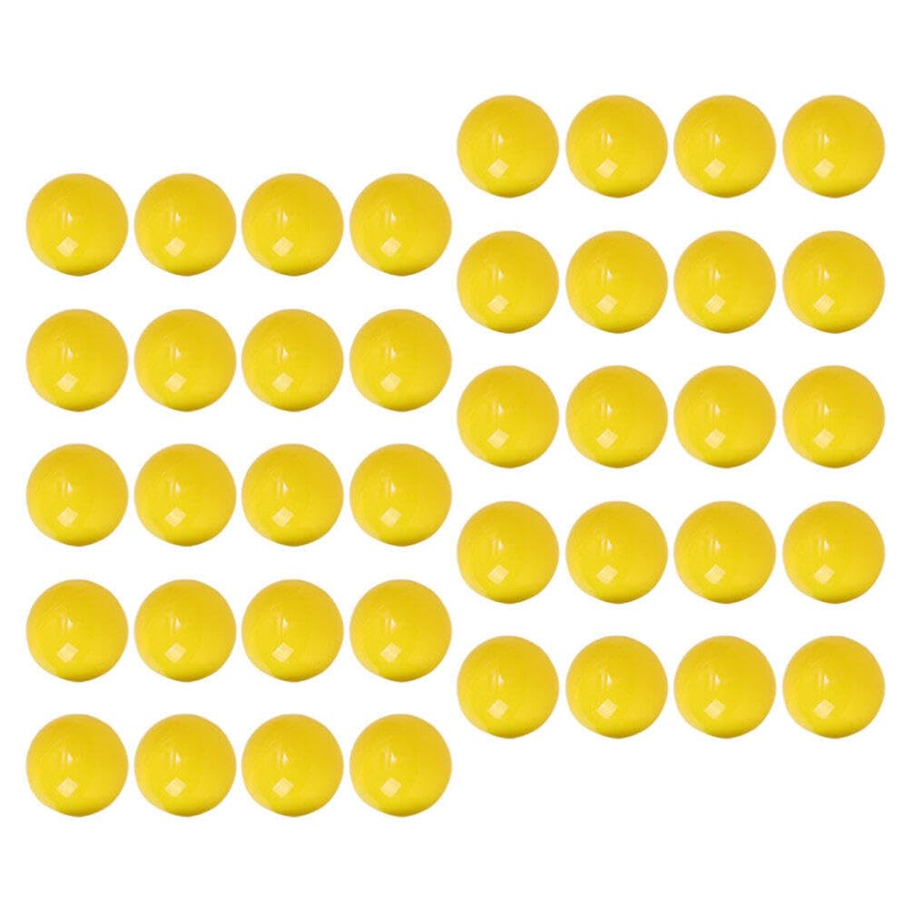 PRETYZOOM 50 Pcs Yellow Openable Lottery Balls 1.96 Inch Plastic Fillable Raffle Balls for Party Games Bingo and Festival Pinata Decorations
