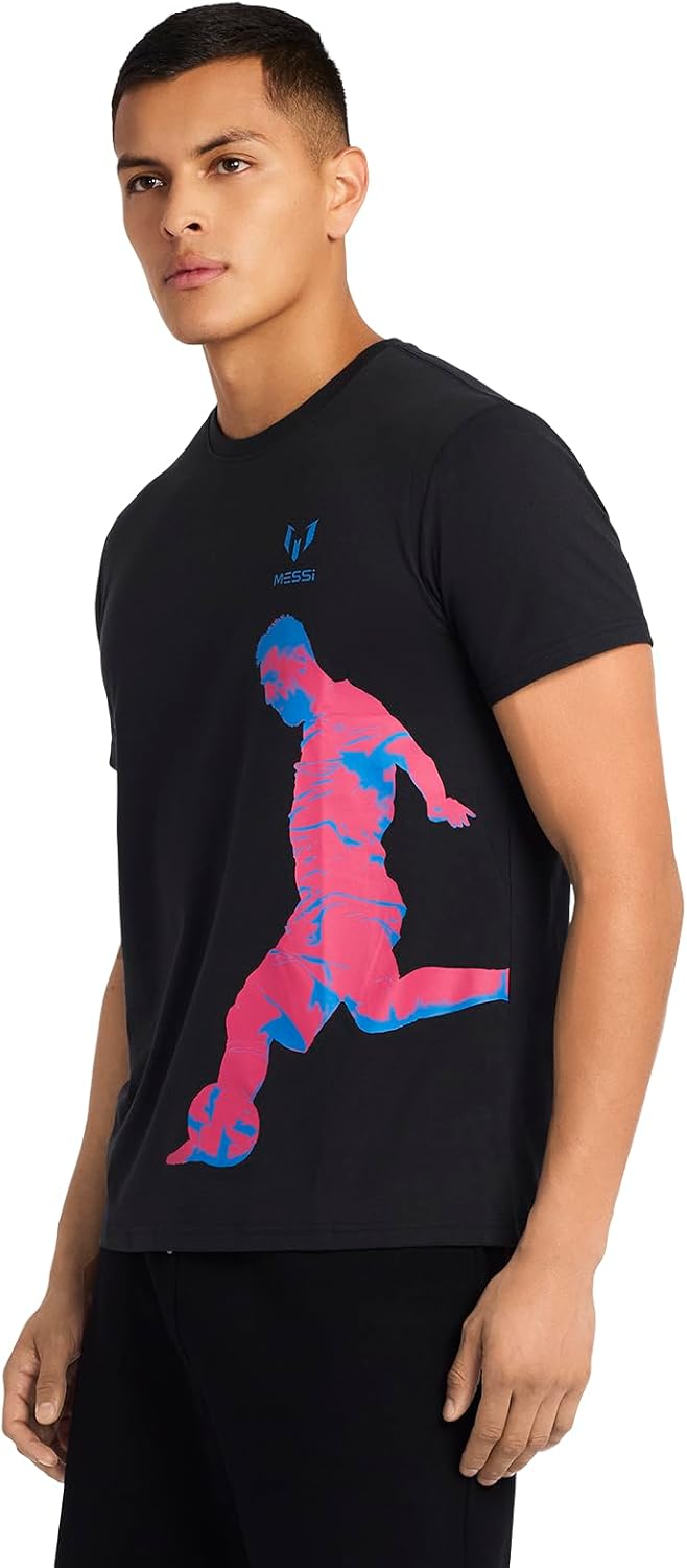 Messi Mens Kick Tee, Lifestyle Short Sleeve T-Shirt, Standard Fit with Graphic - Image 2