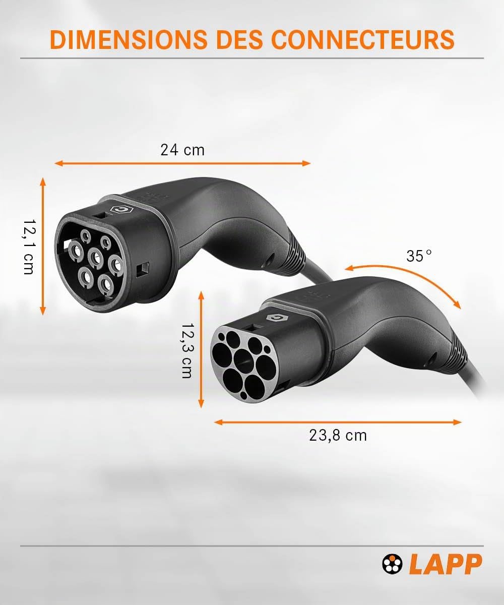 LAPP MOBILITY Ladekabel Typ 2, bis zu 11 kW, 5 m, schwarz (61779)