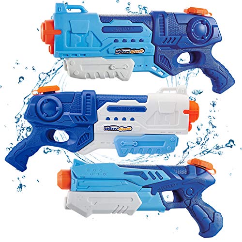 WTOR 3 Pack Super Water Guns Water Blaster Squirt Guns High Capacity Water Fighting Toy Summer Outdoor Swimming Pool Guns for Adults Kids Teens Boys Girls