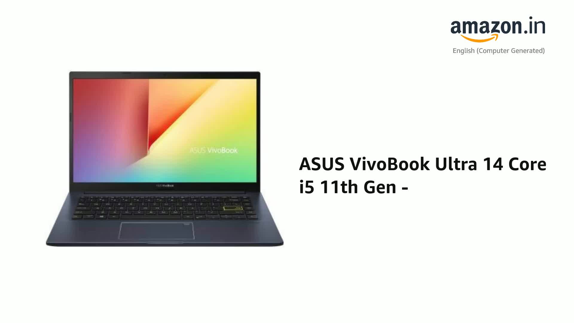 ASUS VivoBook Ultra 14 Core i5 11th Gen - (8 GB/512 GB SSD/Windows