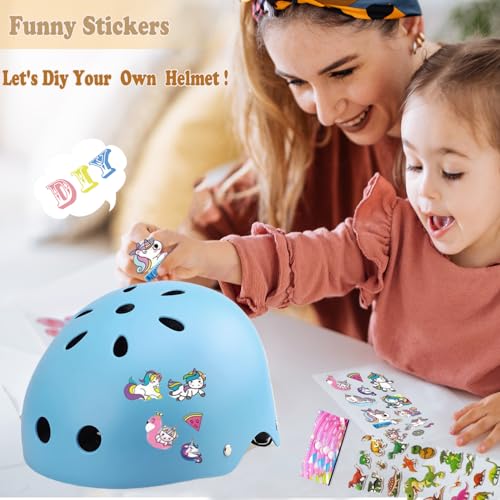 Image of FOOKCIAN Kids Helmet,Toddler Skateboard Helmets for Ages 2-3-5-8-14 Years Boys Girls with Knee and Elbow Pads Wrist Guards fit Roller Skates,Skateboarding,Skating Scooter Adjustable Kids Helmet