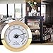 FUNEW Cigar Hygrometer,Round Analog Hygrometer for Cigar Humidor,Cigar Box/Cigar Cabinet 2inch Diameter Gold