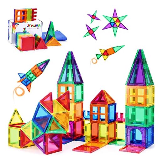 PLUMIA Magnets for Kids STEM Learning Toys 3D Building Magnetic Blocks Construction Magnet Toys for 3 Years Old Boys and Girls Montessori Toys for Toddlers