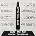 4 Pack Beard Filling Pen Kit with 4 Tips - Waterproof Beard Pencil for Men, Fill, Shape & Define with Brush - Striking Viking (Jet Black)