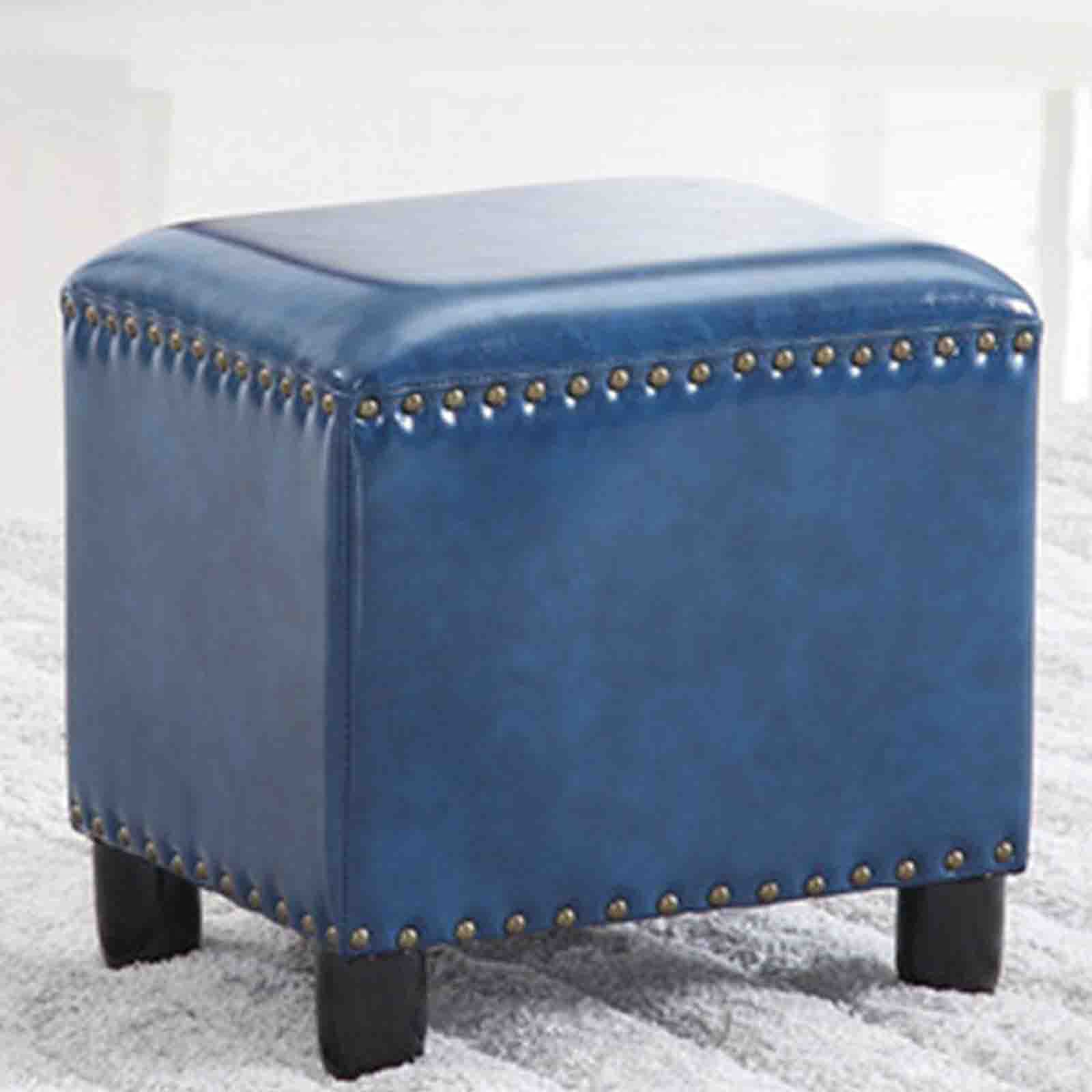 Tabouret repose-pieds en cuir pour l'entrée et le changement de chaussures