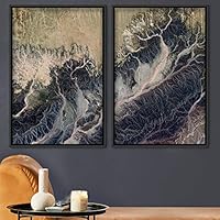 2 Piece Framed Canvas Wall Art Natural Abstract Canvas Prints Home Artwork Decoration for Living Room,Bedroom - 16