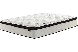 Signature Design by Ashley Queen Size Chime 12" Hybrid Mattress: Experience Plush...