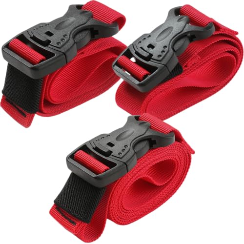 Abaodam 3Pcs Heavy Duty Nylon Buckle Straps for Luggage and Cargo Securing Outdoor Tie Down Straps for Camping Roof Rack Van Trailer Use and Strong Load-Bearing
