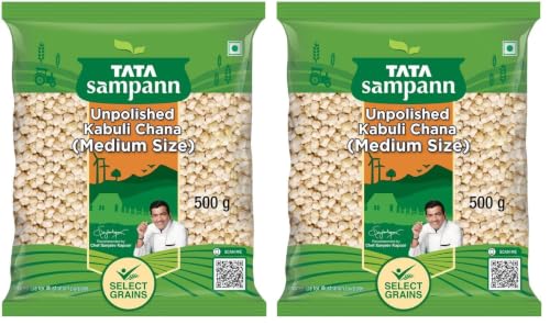 Image of Tata Sampann Unpolished Kabuli Chana, 500 g, (Medium Size) (Pack of 2)