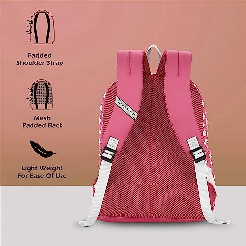 Image of Lavie Sport 41cm Floral Printed 18 Litres School Backpack for Girls | Stylish and Trendy Casual Backpack