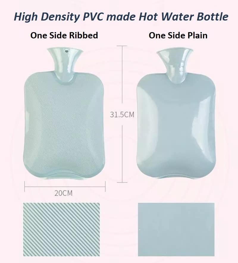 Giffy Premium PVC Made Hot Water Bag, BPA Free Heating Pad, Odorless Hot Water Bottle for Pain Relief, Period Pain, Muscle Cramps, 2 Litre Pink Pack of 1 1