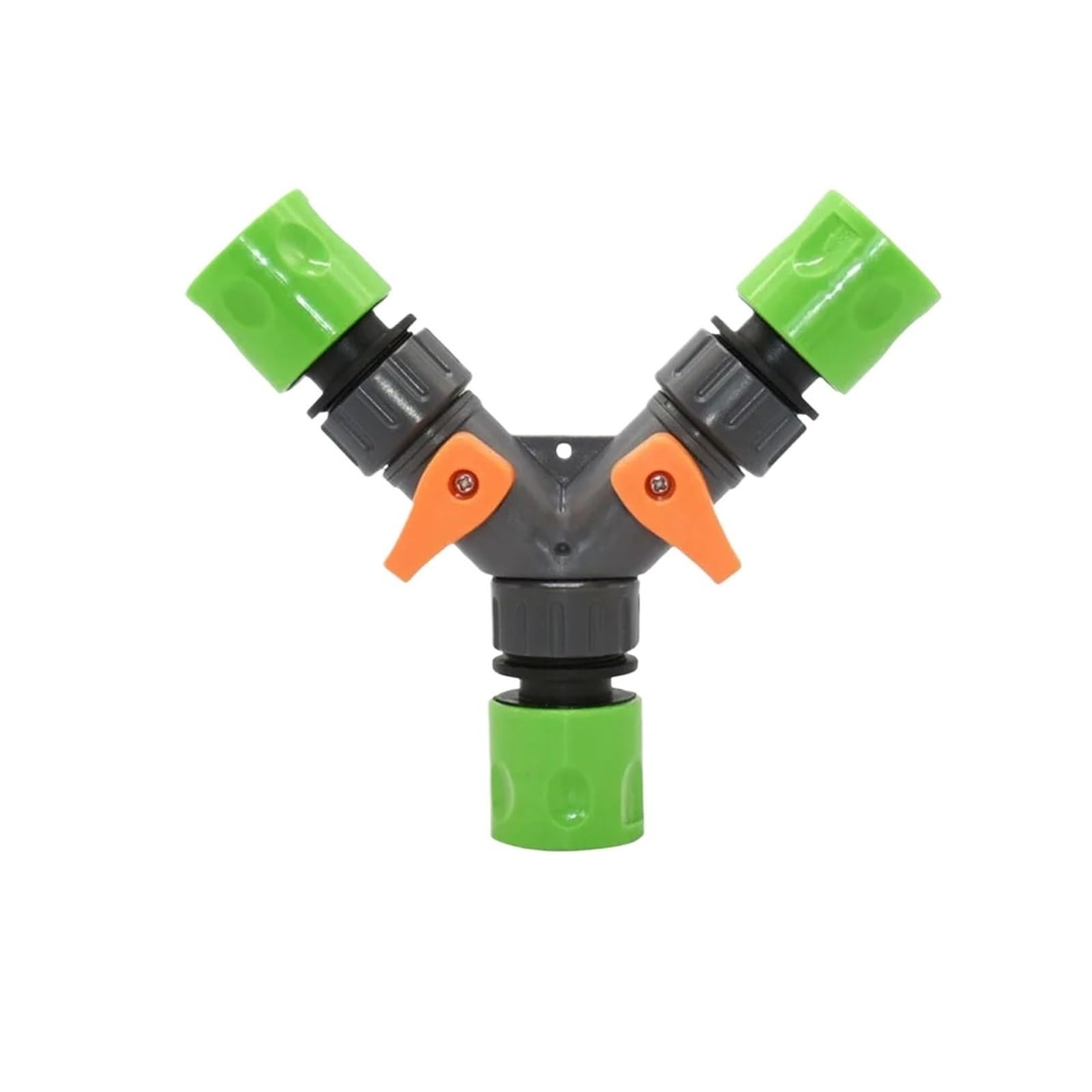 Evwgnpqrv Green K Faucet Hose Splitter, 2 Pcs Green Gray 2-Way Tap Y Hose Water Splitter 1/2 3/4 Thread For Garden Outdoor(Green K)