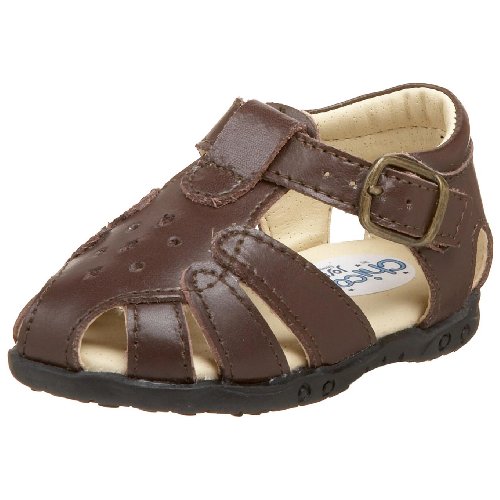 Josmo Infant/Toddler 81168 Josmo Sandal Closed Toe T-Strap,Brown,4 M US Toddler