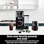 Ninja DualBrew Hot & Iced 12-Cup Coffee Machine, Unique K-Pod Compatible Ground Coffee Service, 3 Brew Styles, 60oz Water Tank and Carafe, Black, CFP101C (Canadian Version)