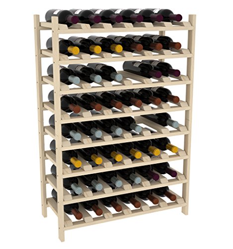 Creekside 48 Bottle Modular Wine Shelves (Pine) by Creekside - Exclusive 12-inch deep design, bottle necks don't stick out! Quality, high grade pine., 12