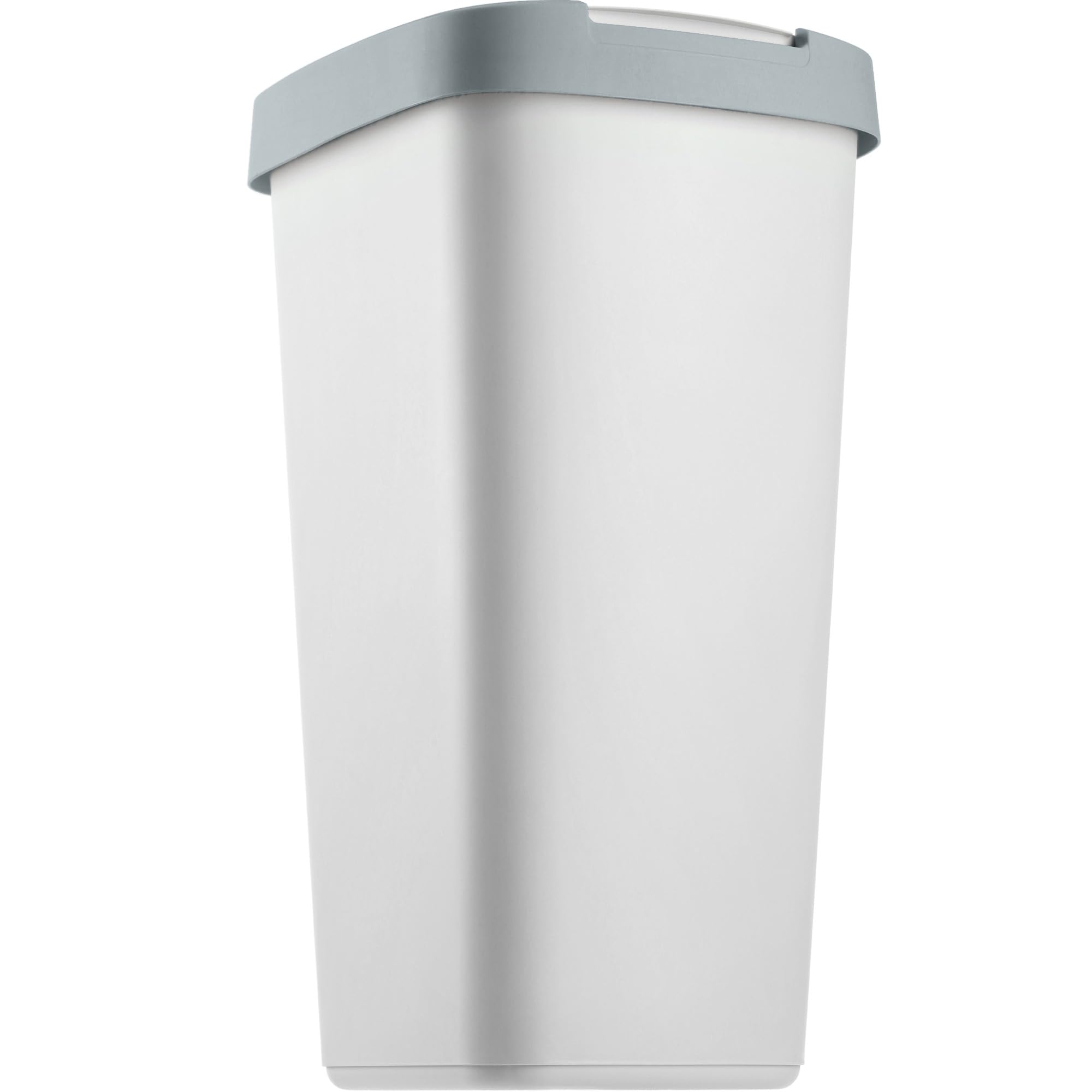 KADAX Cubo de basura de 25 litros, tapa basculante, recoge residuos, cubo de basura de plástico, resistente (gris/gris oscuro)