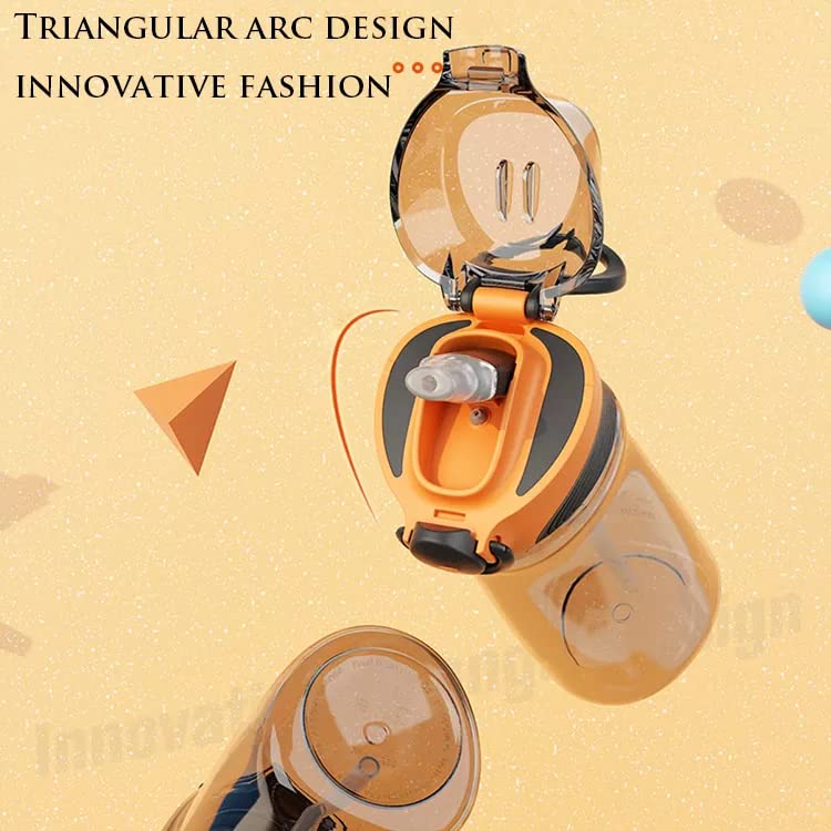 Image of ABSTRACT Sports Sipper Water Bottle 700 ML Tritan with Locking Flip Top Lid Leakproof, BPA Free For Kids & Adults, Use In School, Gym and Outdoor (Black)