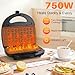 6 in 1 Waffle Iron Set, Panini Press Grill and Electric Sandwich Maker with Removable Non-Stick Plate, Ideal for Cooking Grilled Cheese, Tuna Melts, Burgers