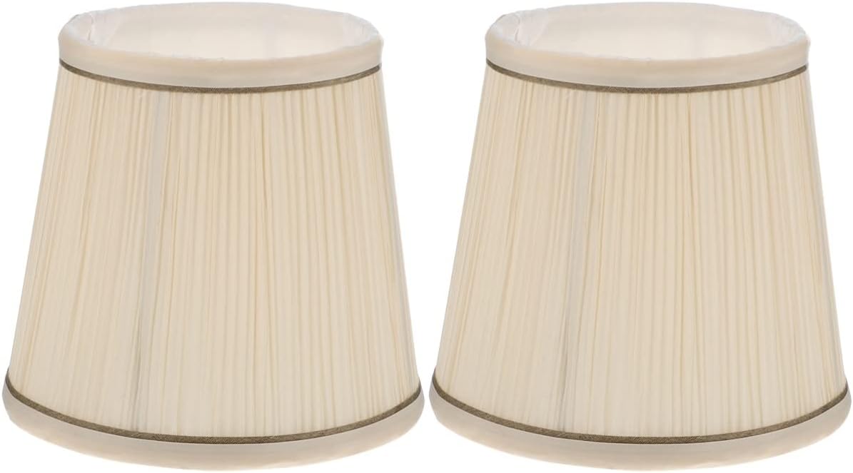 Uonlytech 2pcs Ceiling Lamp Shade Cloth Lampshade Ceiling Light Covers Fringe Detail Easy to Clean