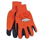 NFL Denver Broncos Two-Tone Gloves, Orange/Blue