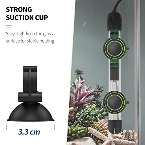 Uniclife Ventose per riscaldatori per acquari da 3 cm con clip da 2,5 cm standard nere per acquari (non per tubi delle compagnie aeree), confezione da 12 - Image 3