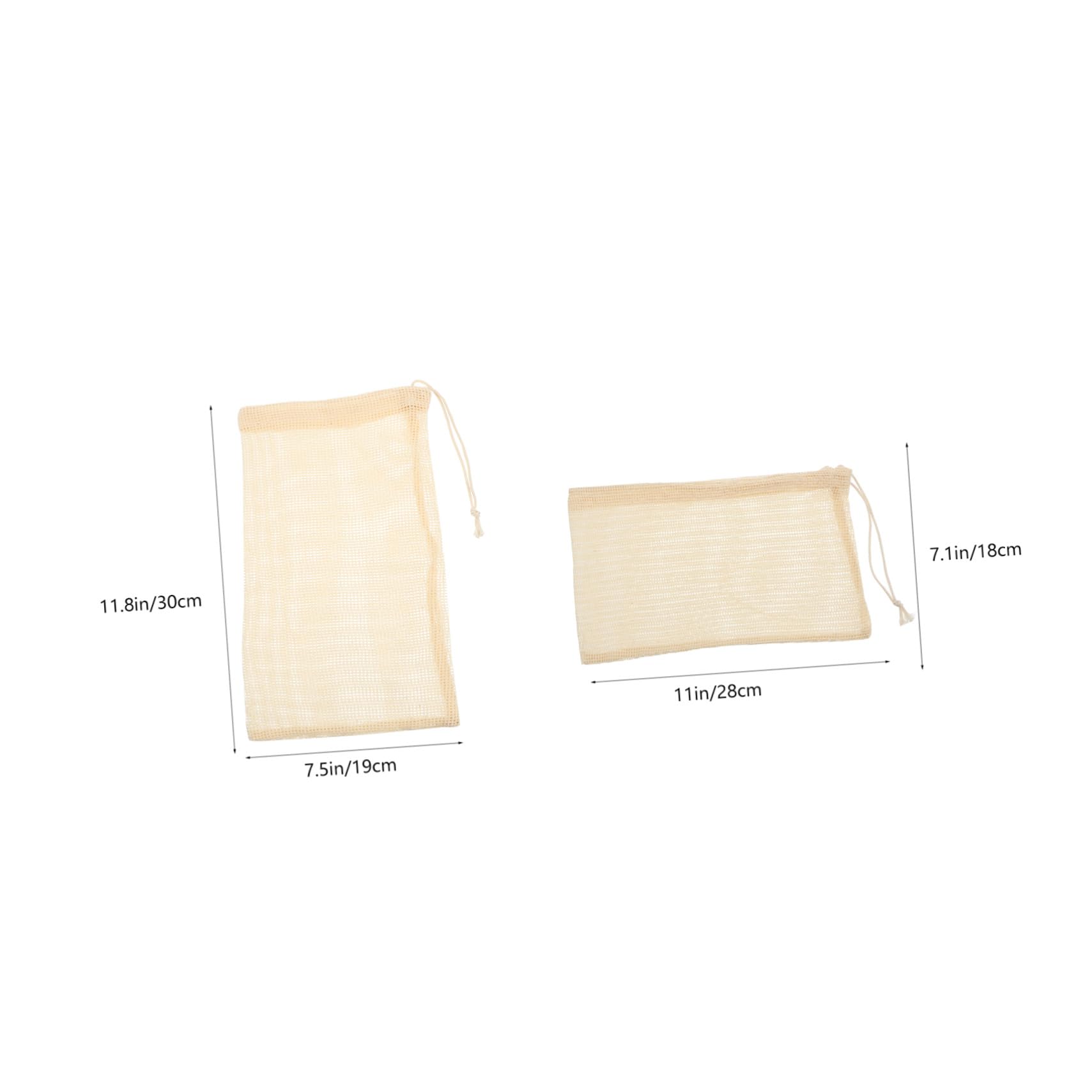 PRETYZOOM 2 Series Bolsa De Malla con Cordón para Frutas Bolsas De Mano Organizador De Lino Manteles para Mesa De Comedor Bolsa De Malla para Comestibles Bolsas 6 Piezas x 2