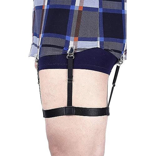 image for Kedofe Men Shirt Stays Adjustable Elastic Shirt Garter Shirts Holder w