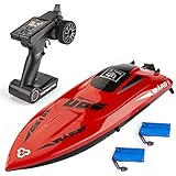RC Boats for Kids and Adults, 30+KM/H High Speed RC Boats for Lakes, Rivers and Pools, 2.4GHz Remote...