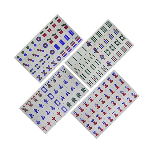Mini Mahjong Set con 144 fichas y caja de almacenamiento miniatura 5