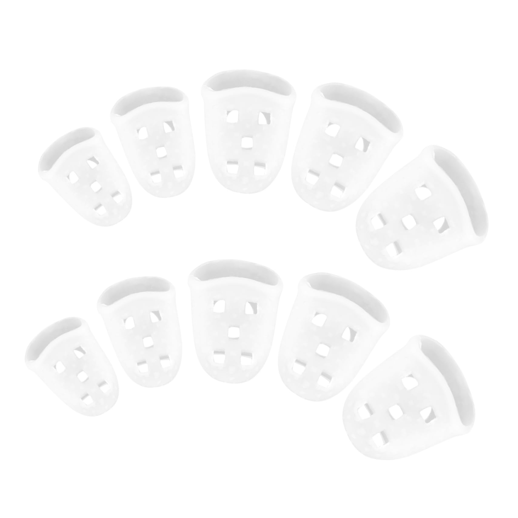 HEMOTON Guitar Pick Protectors 50pcs Silicone Fingertip Guards for Guitar Fingertip Covers for Violin Bass Ukulele