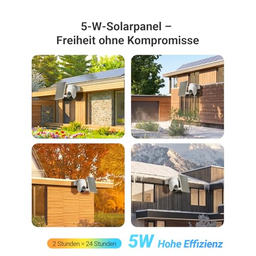 EZVIZ CB8 Lite 6MP kabellose PTZ Akku WLAN Kamera Outdoor mit 5W Solarpanel – Ansicht 6