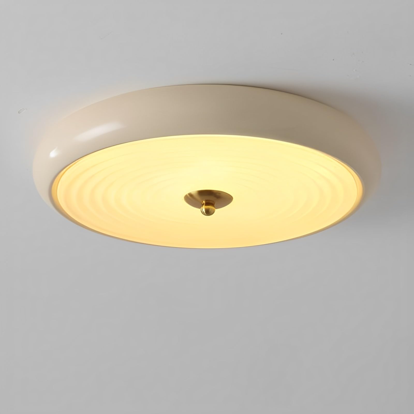 Plafofonnier LED nordique de forme ronde avec structure intégrée profil bas