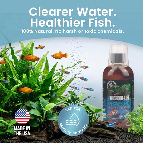 Image of MICROBE-LIFT Special Blend Aquarium Water Care Treatment,Cleaner&Clarifier for Fresh and Saltwater Fish Tanks,Reduces Maintenance&Helps with Aquarium Algae Control&Odor,(SBH16),16 Ounces (Pack of 12)
