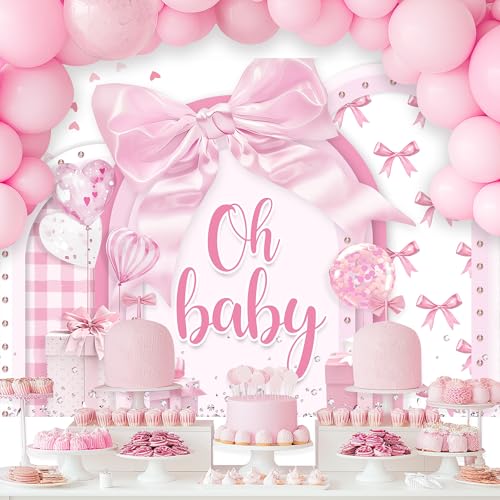Fondo para Baby Shower Newsely 7W x 5H Rosa miniatura 2
