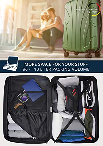 Suitline grote harde koffer trolley, reiskoffer check-in bagage, TSA, 76 cm, ca. 86 liter, 100% ABS mat zwart - Image 6