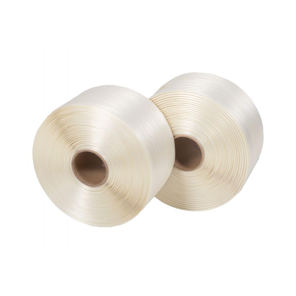 2 Rolle 25mm Polyester Umreifungsband | 500mtr | Zugfestigkeit: 950KG | Kerndurchmesser: 76mm.