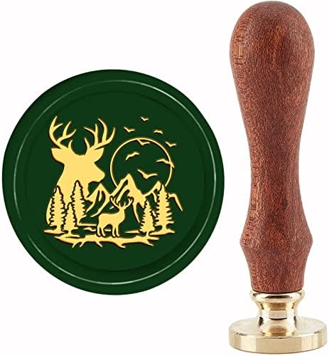 CRASPIRE Dog Paw Print 3D Wax Seal Stamp Puppy Sealing Wax Stamp Removable Brass Head Sealing Stamp with Wooden Handle for Invitations Cards Gift Wrap Scrapbooking
