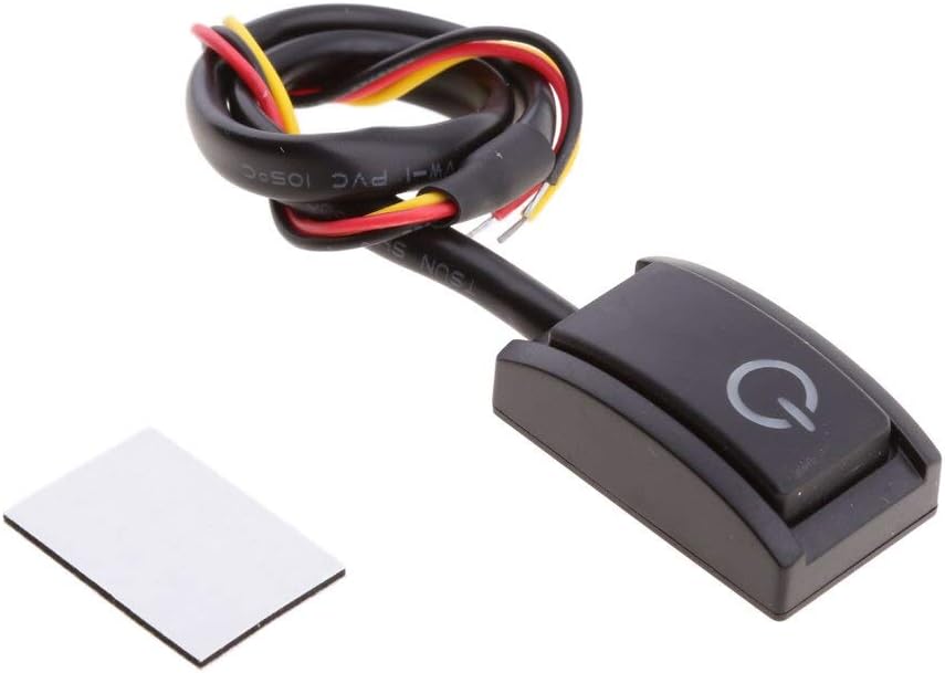 Mini 12V 200Ma On/Off Start/Stop Push Button Switch With Sticky Pad Replacement Automotive Parts