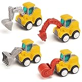 Die Baby Auto Spielzeug sind aus hochwertigem, ungiftigem ABS-Material hergestellt, das umweltfreundlich und robust ist. Haben keinerlei scharfe Kanten, wird nicht weh tun Kind.