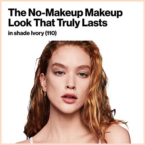 Revlon Colorstay Light Cover Liquid Foundation, Hydrating Longwear Weightless Makeup With Spf 35, Light-Medium Coverage For Blemish, Dark Spots & Uneven Skin Texture, 110 Ivory, 1 Fl. Oz. #TOP1