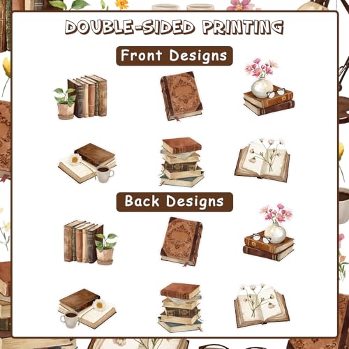 Décorations Bâtons Centre de Table Livre Vintage Double Face sans Défaut - 4